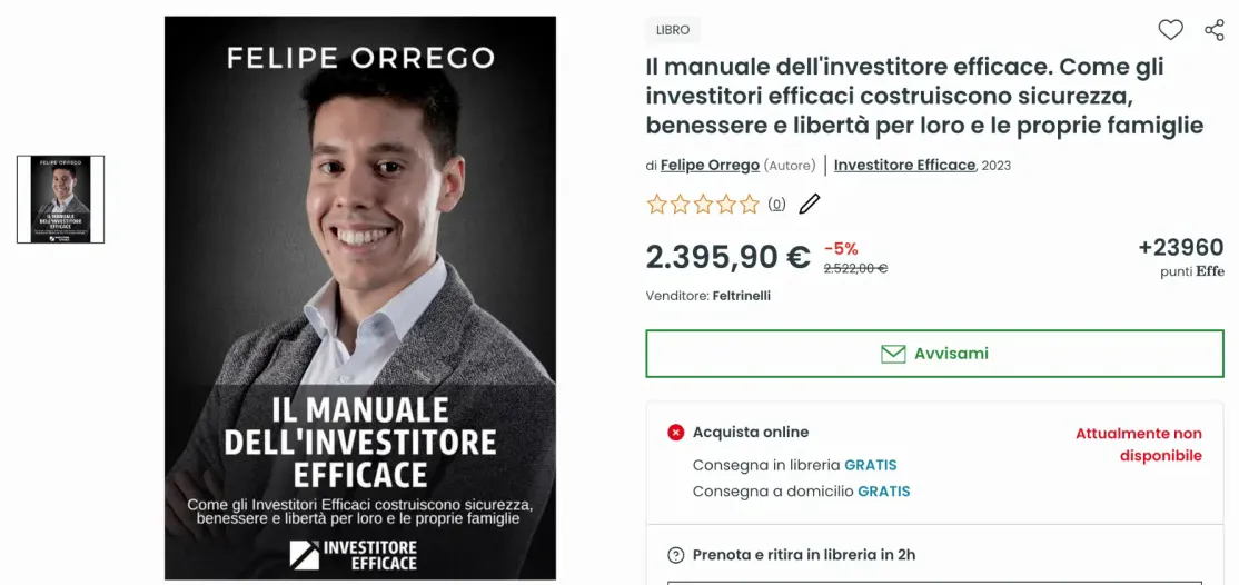 Il Manuale dell'Investitore Efficace di Felipe Orrego